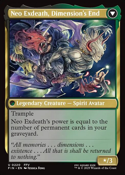Exdeath, Void Warlock // Neo Exdeath, Dimension's End — art by Jessica Fong