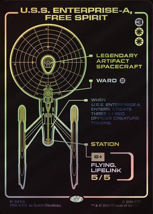 U.S.S. Enterprise-A, Free Spirit — art by Scott Okumura