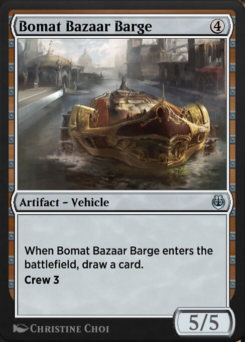 Bomat Bazaar Barge — art by Christine Choi