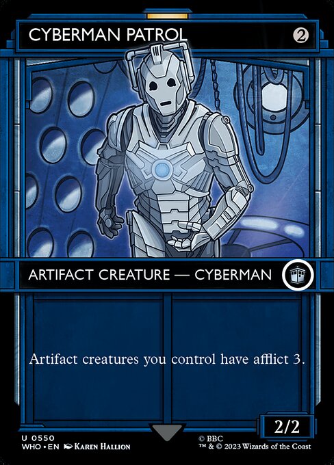 Cyberman Patrol — art by Karen Hallion