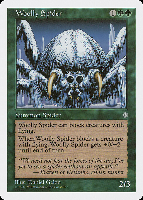 Woolly Spider — art by Daniel Gelon