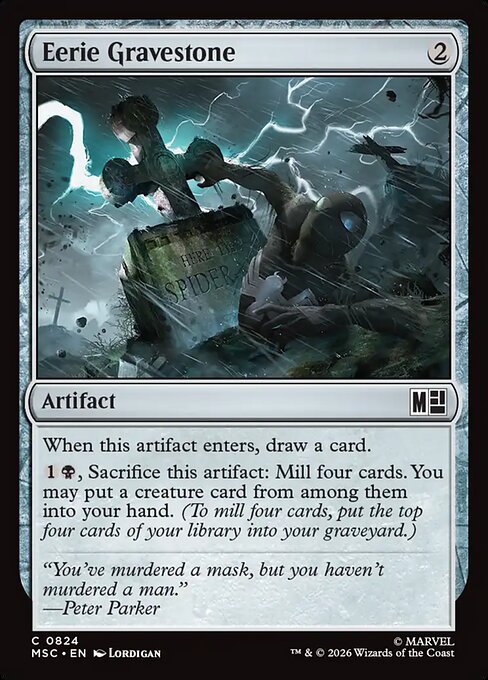 Eerie Gravestone — art by Lordigan