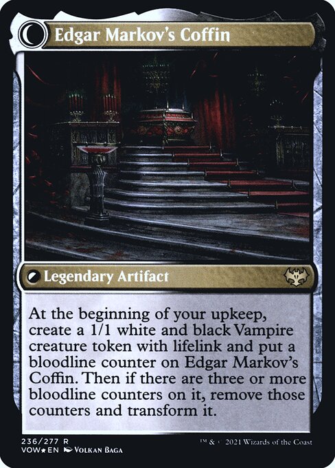 Edgar, Charmed Groom // Edgar Markov's Coffin — art by Volkan Baǵa