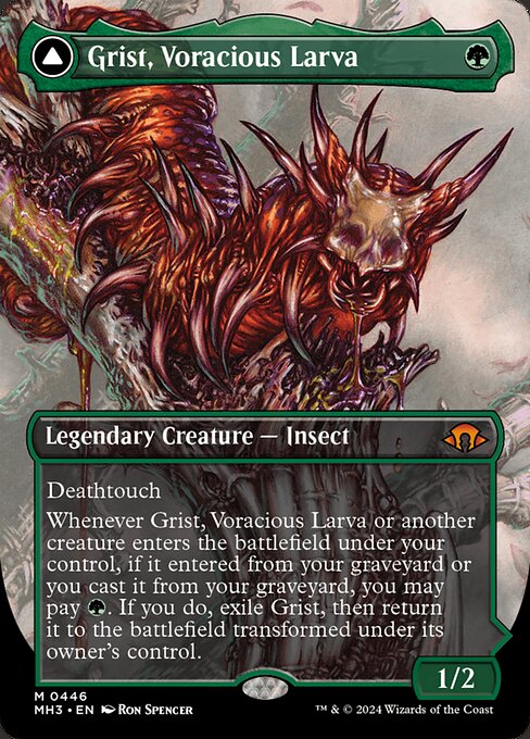 Grist, Voracious Larva // Grist, the Plague Swarm — art by Ron Spencer