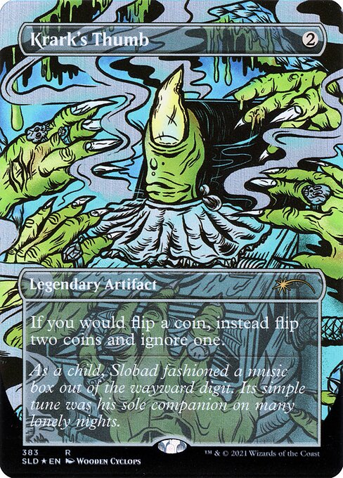 Krark's Thumb // Krark's Thumb — art by Wooden Cyclops