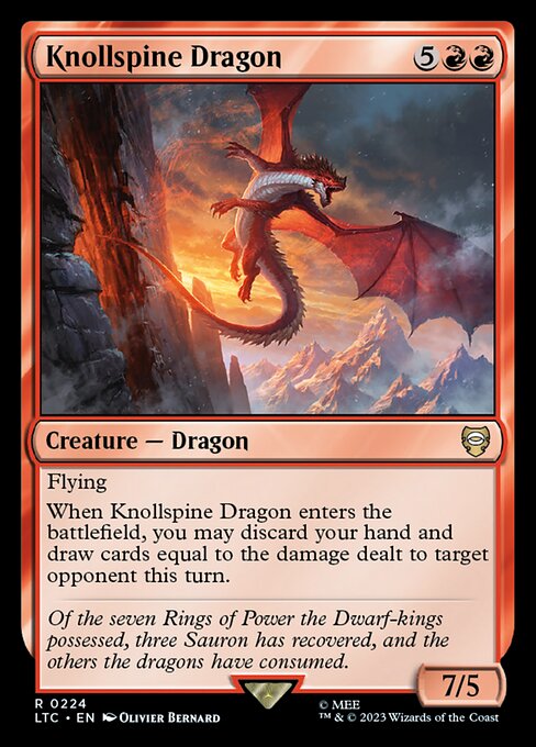 Knollspine Dragon — art by Olivier Bernard