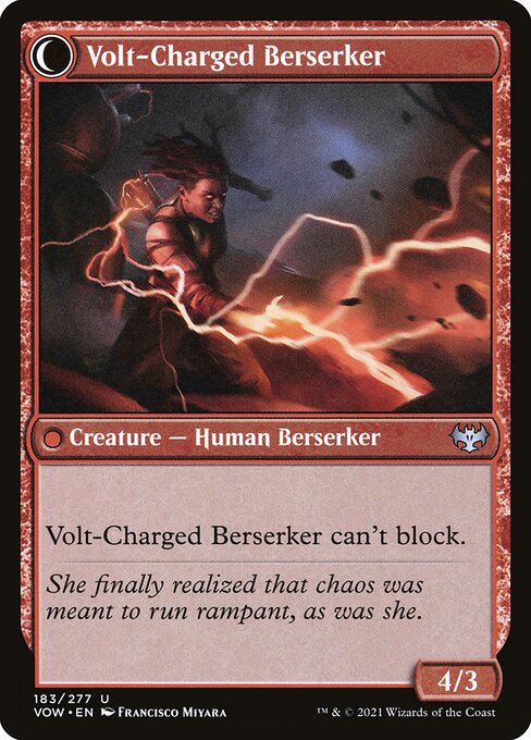 Voltaic Visionary // Volt-Charged Berserker — art by Francisco Miyara