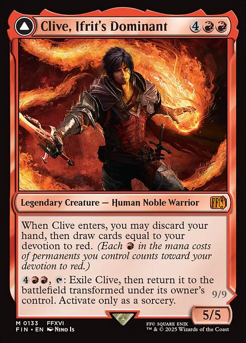 Clive, Ifrit's Dominant // Ifrit, Warden of Inferno — art by Nino Is