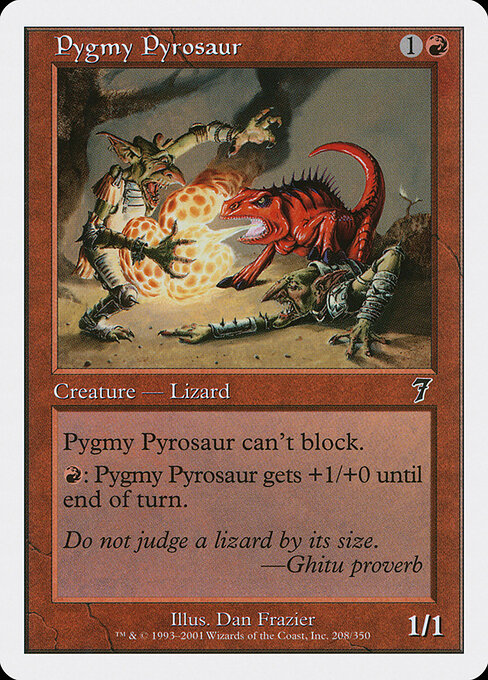 Pygmy Pyrosaur — art by Dan Frazier