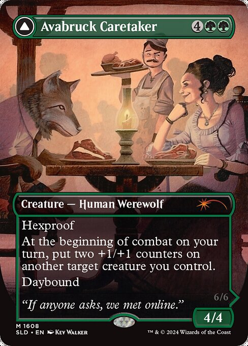 Avabruck Caretaker // Hollowhenge Huntmaster — art by Kev Walker