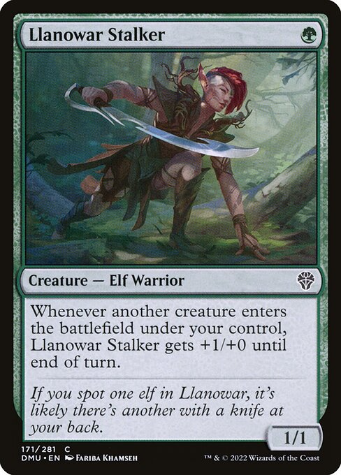 Llanowar Stalker — art by Fariba Khamseh