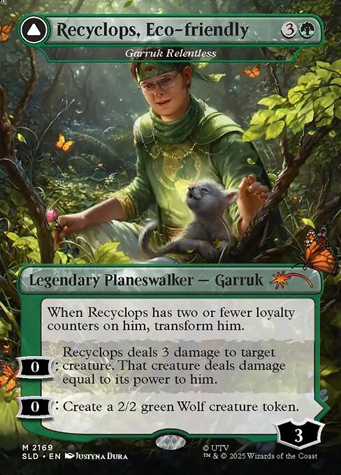 Garruk Relentless // Garruk, the Veil-Cursed — art by Justyna Dura