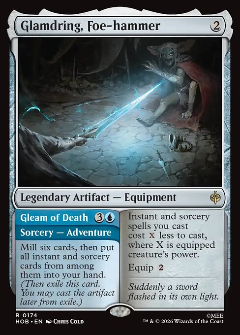 Glamdring, Foe-hammer // Gleam of Death — art by Chris Cold