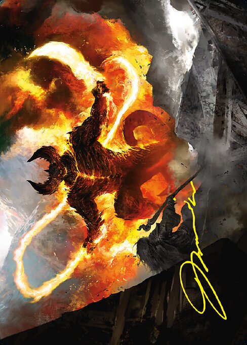 The Balrog, Flame of Udûn // The Balrog, Flame of Udûn — art by Kekai Kotaki