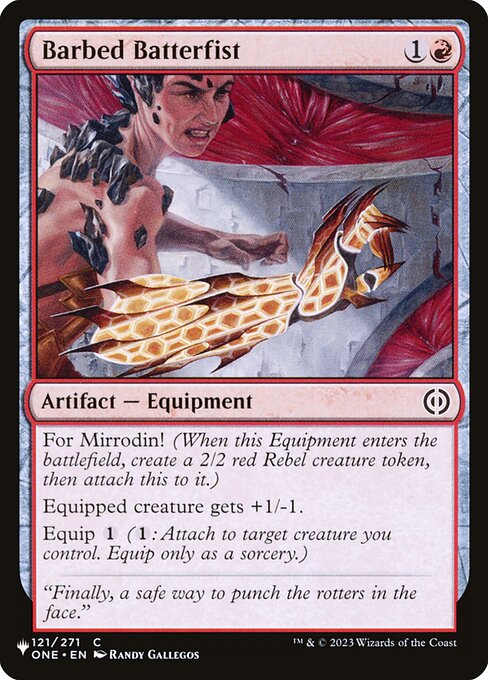 Barbed Batterfist — art by Randy Gallegos