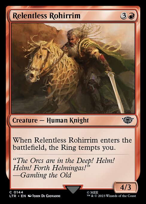 Relentless Rohirrim — art by John Di Giovanni