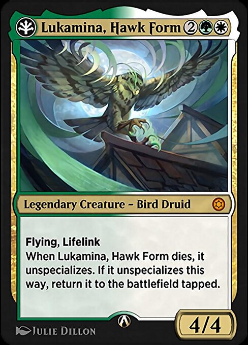 Lukamina, Hawk Form — art by Julie Dillon