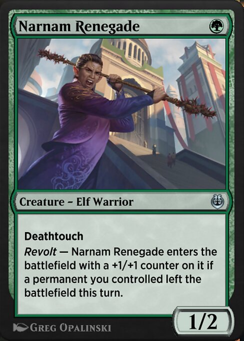 Narnam Renegade — art by Greg Opalinski