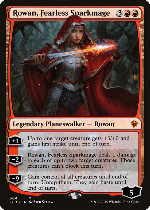 Rowan, Fearless Sparkmage — art by Zack Stella