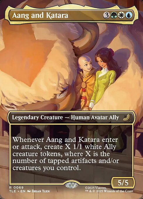 Aang and Katara — art by Brian Yuen