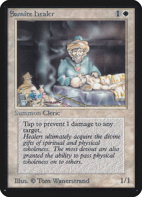 Samite Healer — art by Tom Wänerstrand