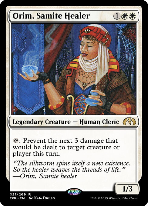 Orim, Samite Healer — art by Kaja Foglio
