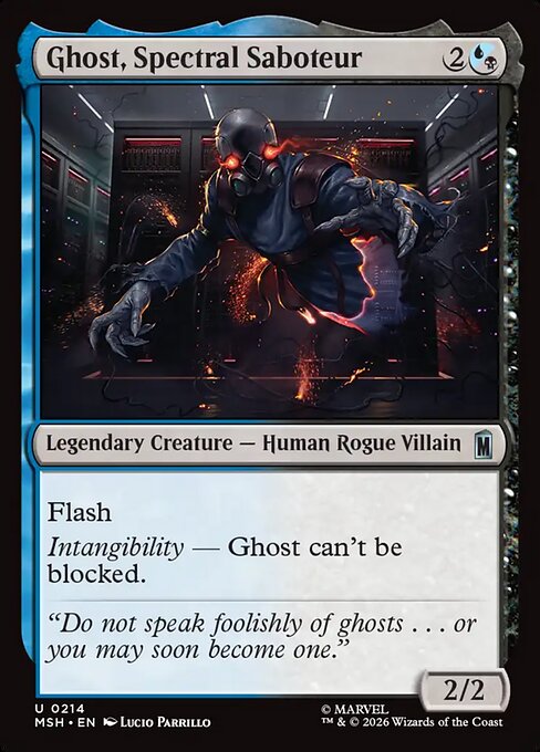 Ghost, Spectral Saboteur — art by Lucio Parrillo