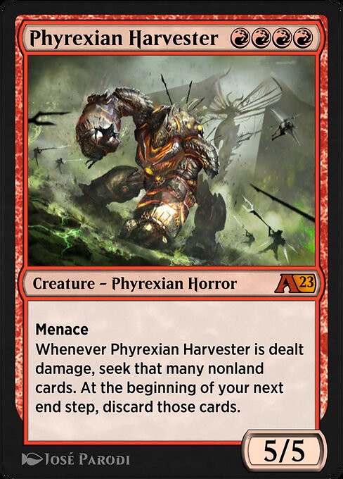 Phyrexian Harvester — art by José Parodi
