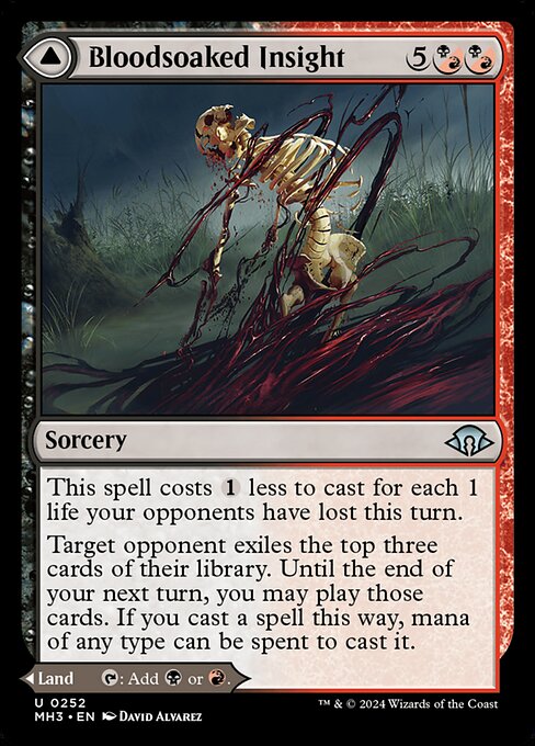 Bloodsoaked Insight // Sanguine Morass — art by David Álvarez