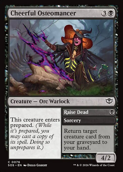 Cheerful Osteomancer // Raise Dead — art by Diego Gisbert