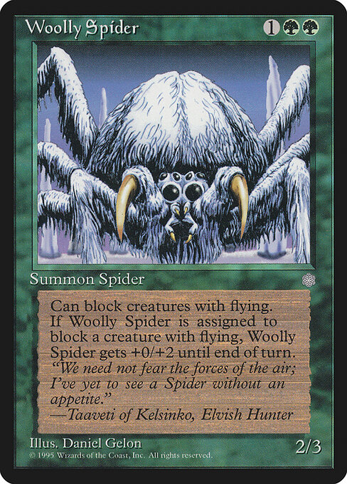 Woolly Spider — art by Daniel Gelon