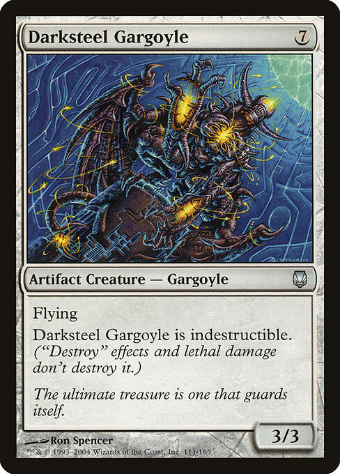 Darksteel Gargoyle — art by Ron Spencer