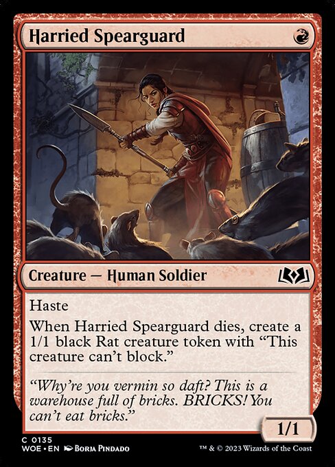 Harried Spearguard — art by Borja Pindado