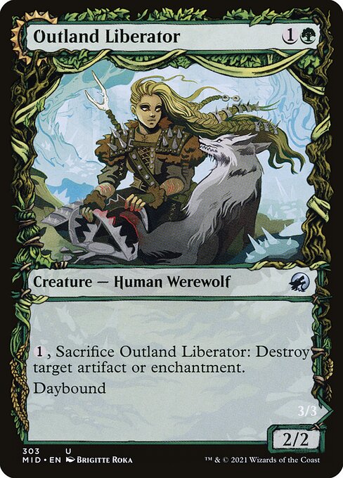 Outland Liberator // Frenzied Trapbreaker — art by Brigitte Roka