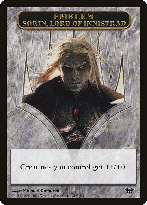 Sorin, Lord of Innistrad Emblem — art by Michael Komarck