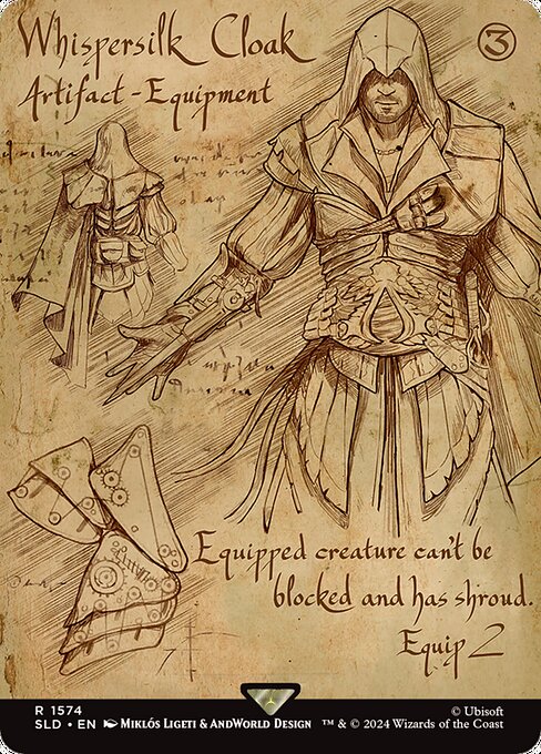 Whispersilk Cloak — art by Miklós Ligeti & AndWorld Design