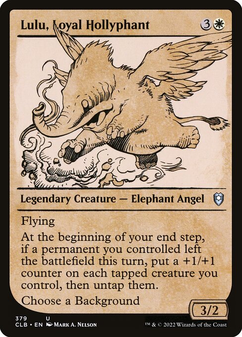 Lulu, Loyal Hollyphant — art by Mark A. Nelson
