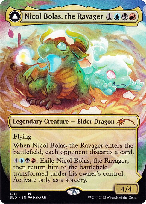 Nicol Bolas, the Ravager // Nicol Bolas, the Arisen — art by Nana Qi