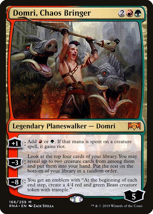 Domri, Chaos Bringer — art by Zack Stella