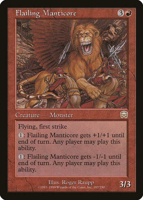Flailing Manticore — art by Roger Raupp