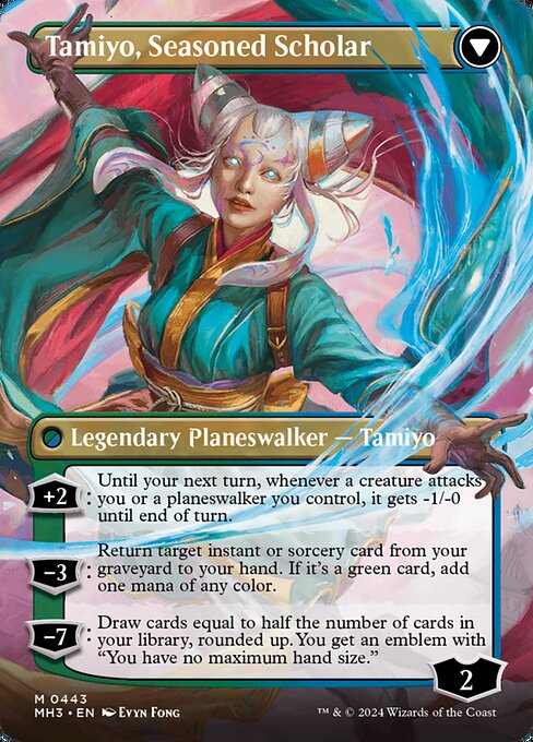 Tamiyo, Inquisitive Student // Tamiyo, Seasoned Scholar — art by Evyn Fong