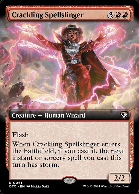 Crackling Spellslinger — art by Marta Nael