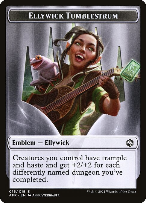 Ellywick Tumblestrum Emblem — art by Anna Steinbauer