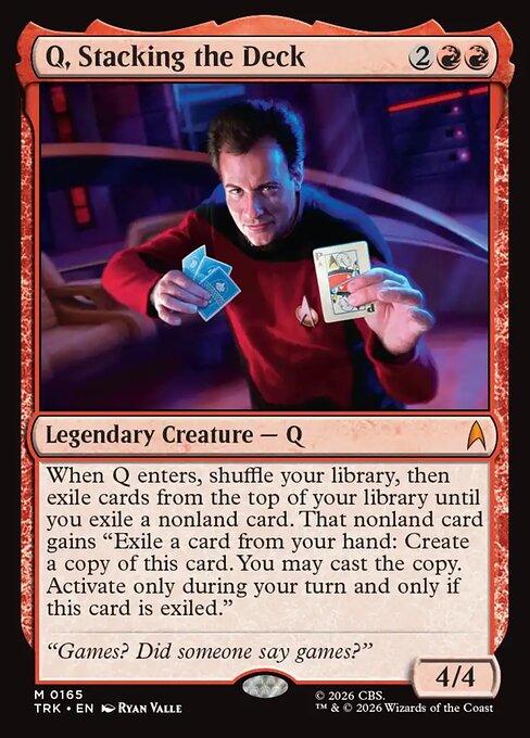 Q, Stacking the Deck — art by Ryan Valle