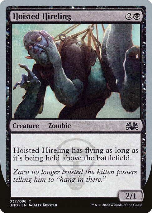 Hoisted Hireling — art by Alex Konstad