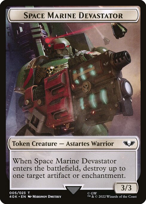 Space Marine Devastator — art by Dmitriy Mironov