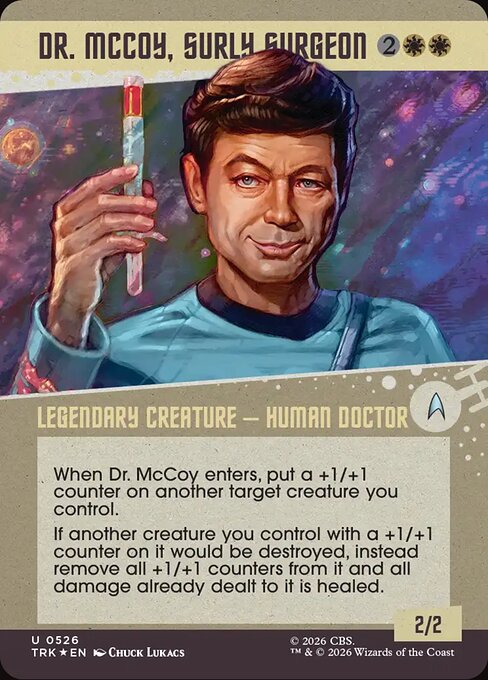 Dr. McCoy, Surly Surgeon — art by Chuck Lukacs