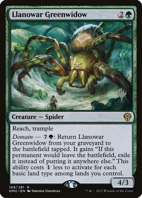 Llanowar Greenwidow — art by Jokubas Uogintas