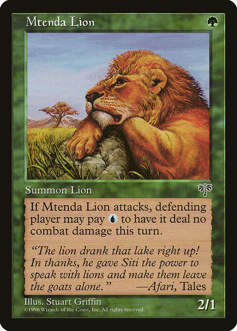 Mtenda Lion — art by Stuart Griffin
