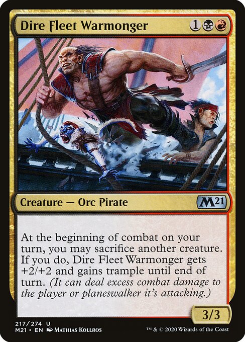 Dire Fleet Warmonger — art by Mathias Kollros